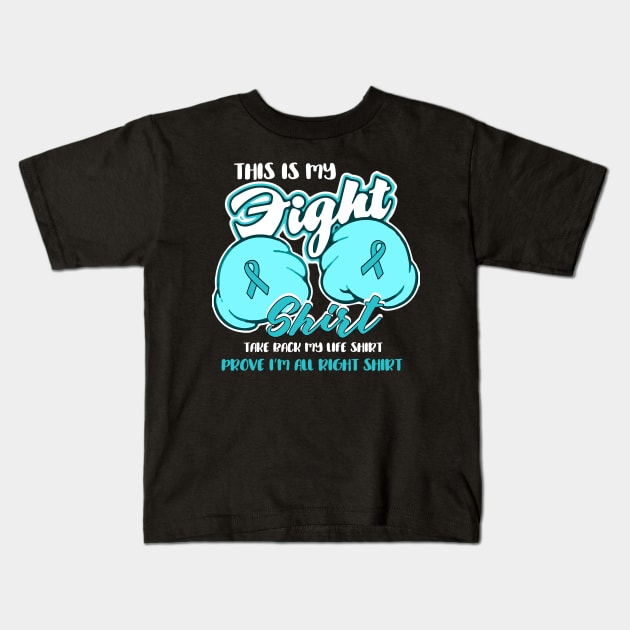 this is my fight cervical cancer shirt Kids T-Shirt by TeesCircle